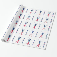 USA golf American flag golfer Wrapping Paper