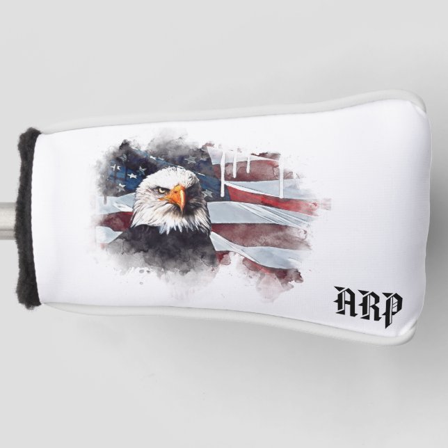 *~* USA Golf Putter Cover Patriotic Eagle Flag (Front)