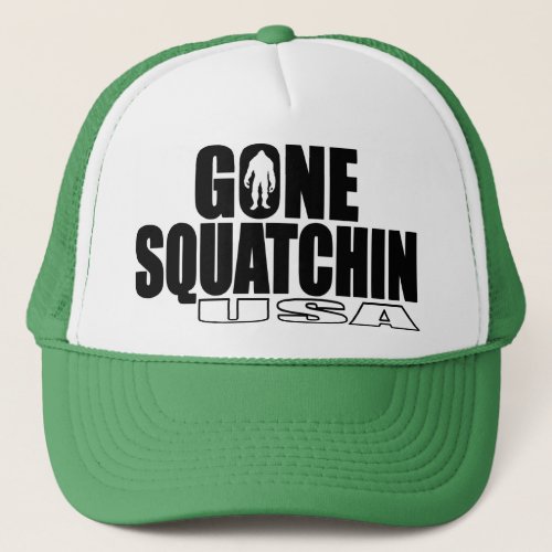 USA Gone Squatchin _ Original Bobo Trucker Hat