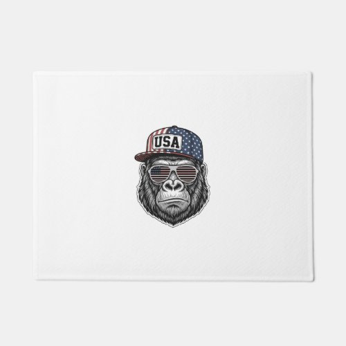 USA Gorilla Vintage Engraving Patriotic Shirt Desi Doormat