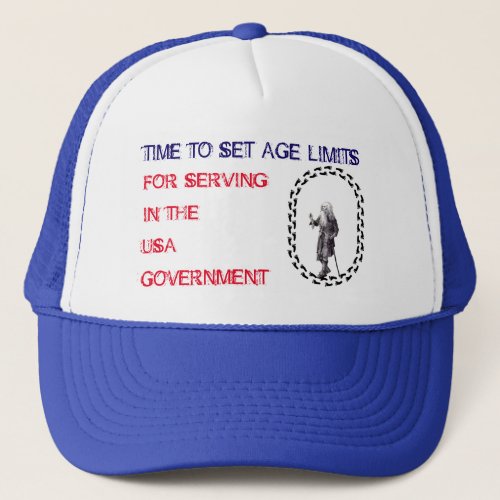 USA gov set age limits grass roots old man circles Trucker Hat
