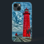 USA, Grand Haven, Michigan, lighthouse iPhone 13 Case<br><div class="desc">USA,  Grand Haven,  Michigan,  lighthouse | Rona Schwarz / DanitaDelimont.com</div>