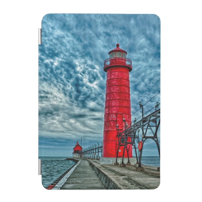 USA, Grand Haven, Michigan, lighthouse iPad Mini Cover (Front)