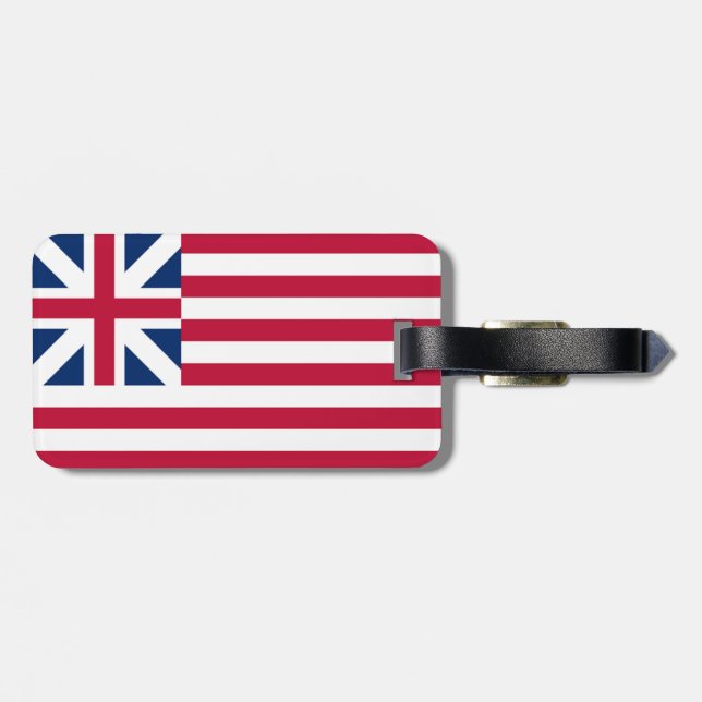 USA Grand Union and Venice Flag Luggage tag (Back Horizontal)