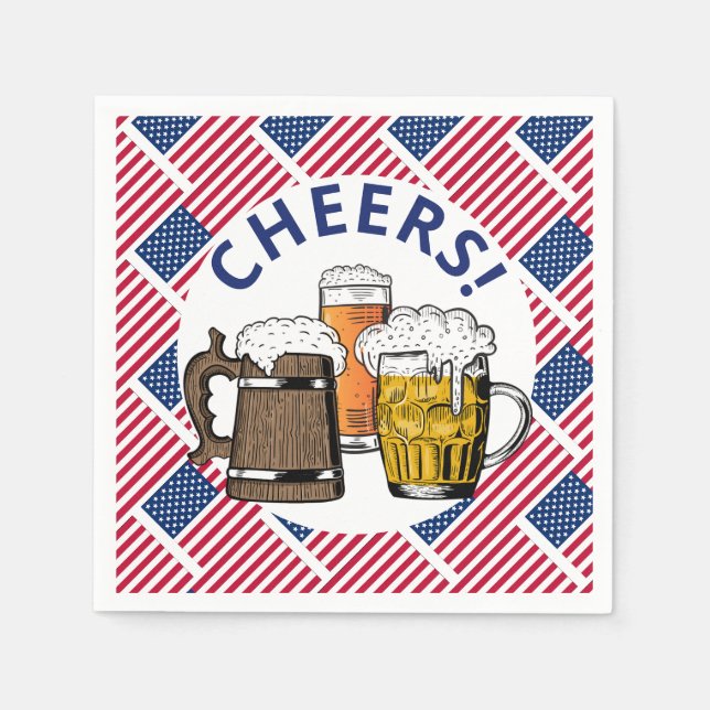 USA Great American Beer Paper Napkins (Front)