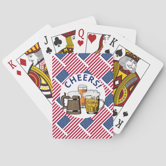 USA Great American Beer Paper Poker Cards (Back)