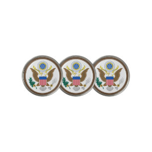 usa great seal golf ball marker