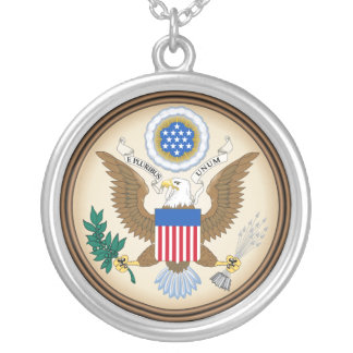 USA great seal Silver Plated Necklace