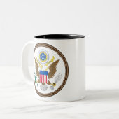 usa great seal Two-Tone coffee mug (Front Left)