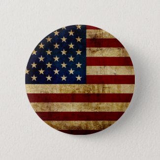 USA / Grunge Flag Button