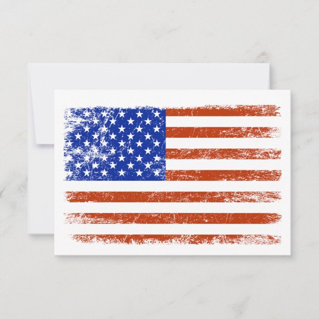 USA Grunge Flag Note Card (Front)