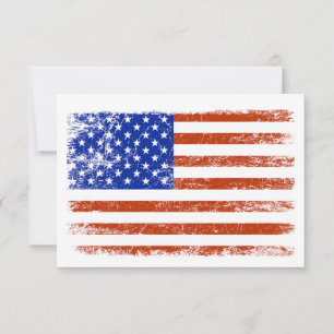 USA Grunge Flag Note Card