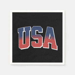 USA grunge text design Napkins