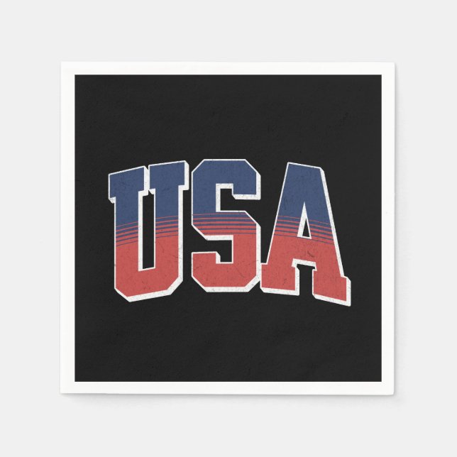 USA grunge text design Napkins (Front)