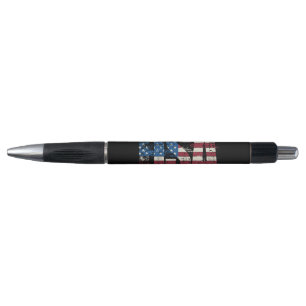 USA grunge text design with flag Pen
