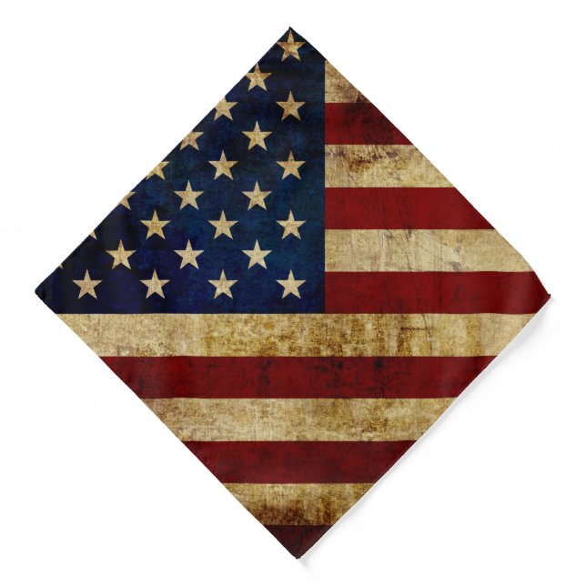 USA / Grunged Flag Bandana (Front)