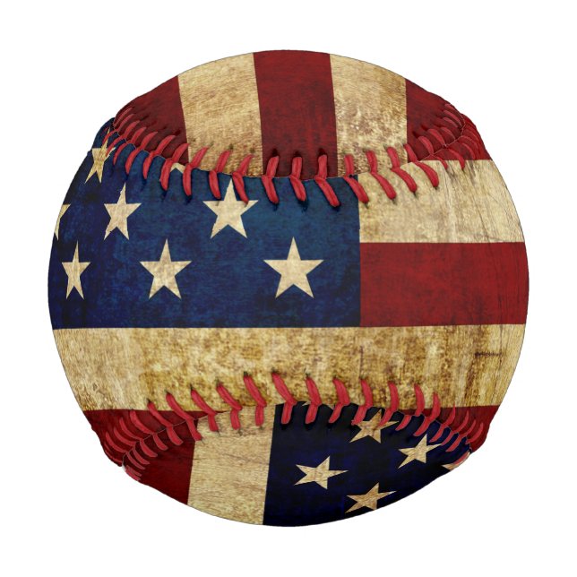 USA / Grunged flag Baseball (Back)