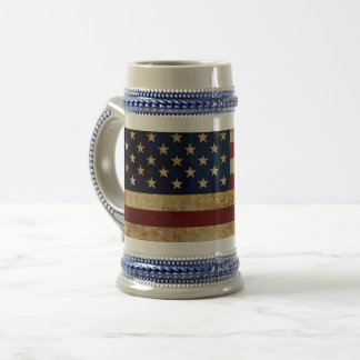 USA / Grunged flag Beer Stein