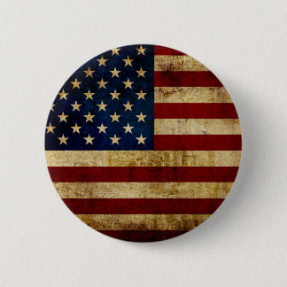 USA / Grunged flag Button