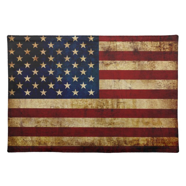 USA / Grunged flag Cloth Placemat (Front)