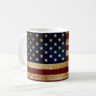USA / Grunged flag