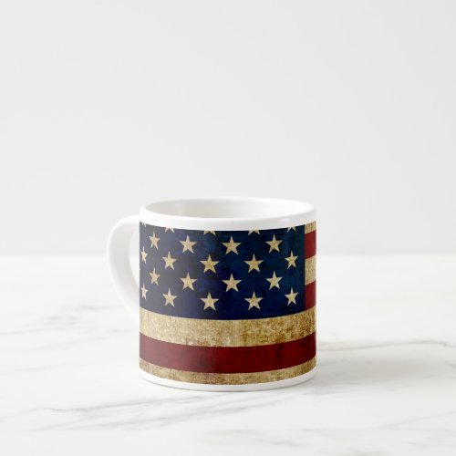USA  Grunged flag Espresso Cup