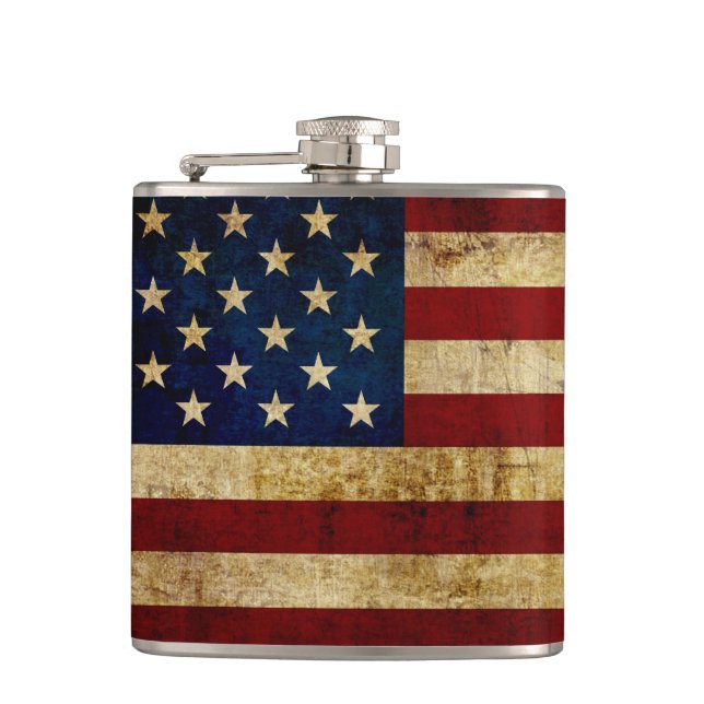 USA / Grunged flag Flask (Front)