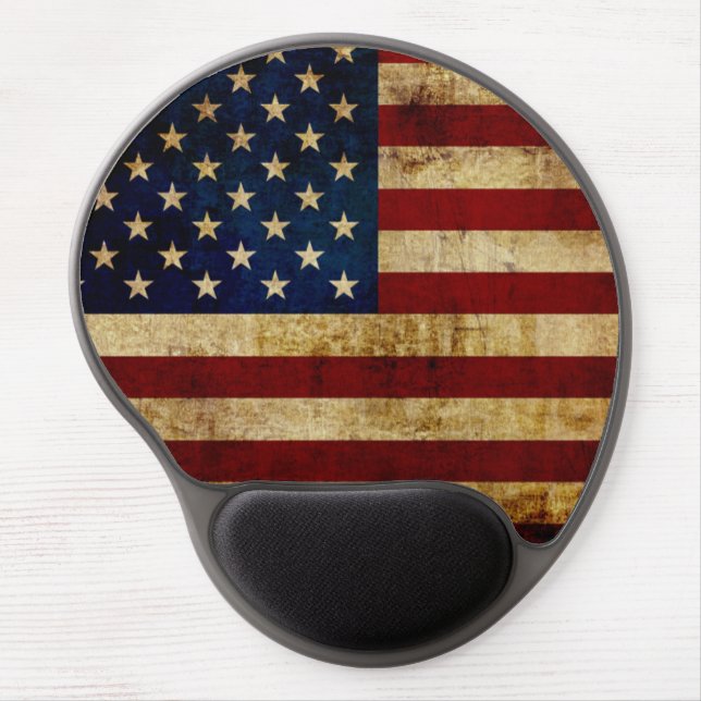 USA / Grunged Flag Gel Mouse Pad (Front)