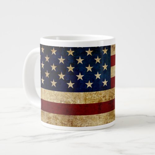 USA  Grunged flag Giant Coffee Mug