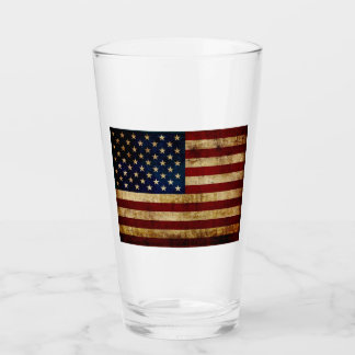 USA / Grunged flag Glass