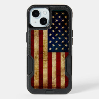 USA / Grunged flag iPhone 15 Case