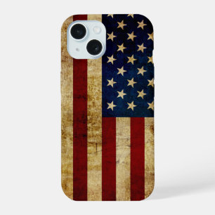 USA / Grunged flag iPhone 15 Case