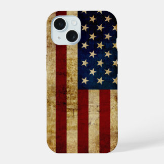 USA / Grunged flag iPhone 15 Case