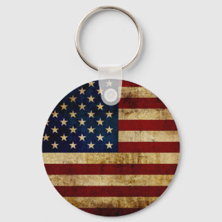 USA / Grunged flag Keychain