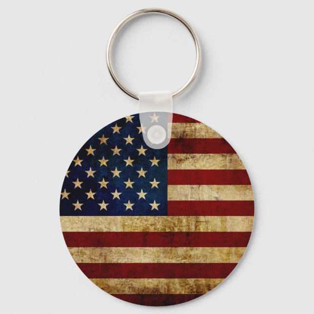 USA / Grunged flag Keychain (Front)