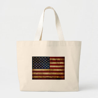 USA / Grunged flag Large Tote Bag