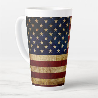 USA / Grunged flag Latte Mug