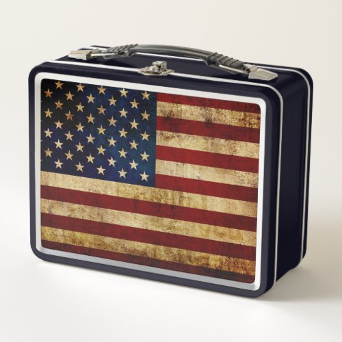 USA  Grunged Flag Lunch Box