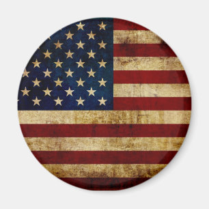 USA / Grunged flag Magnet