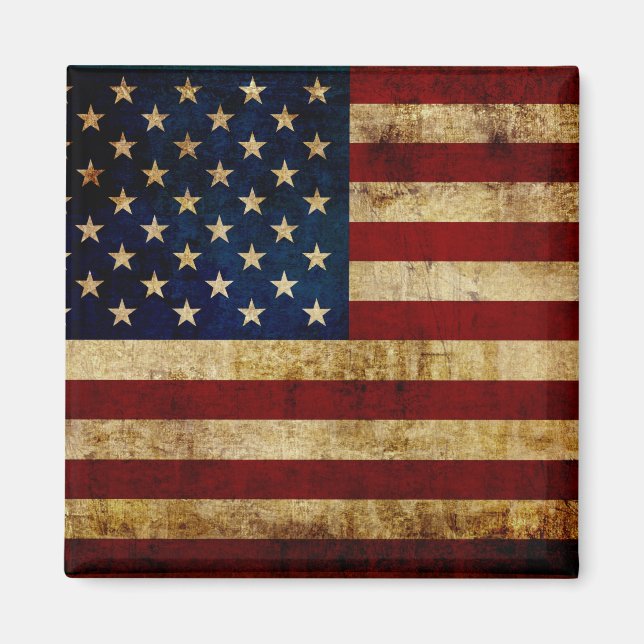 USA / Grunged flag Magnet (Front)