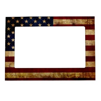 USA / Grunged Flag Magnetic Frame