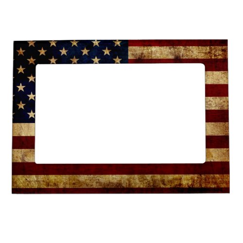 USA  Grunged flag Magnetic Frame