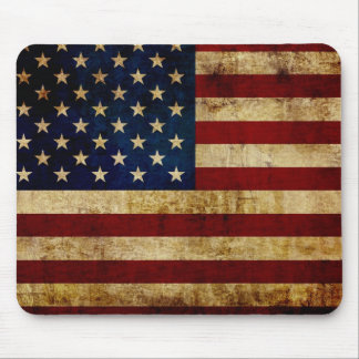 USA / Grunged flag Mouse Pad