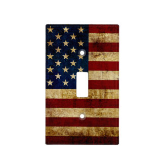 USA / Grunged Flag Night Light Light Switch Cover