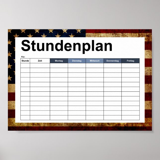 USA / Grunged flag Poster (Front)