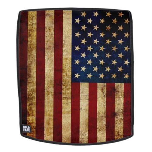 USA  Grunged Flag Suede Wristlet Backpack