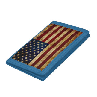 USA / Grunged flag Trifold Wallet