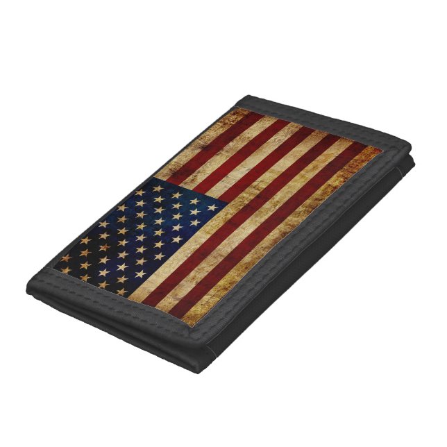 USA / Grunged flag Trifold Wallet (Bottom)
