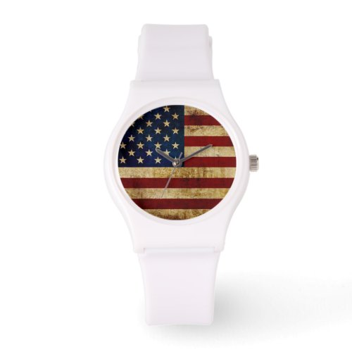 USA  Grunged flag Watch