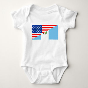 usa guatemala country half flag america symbol baby bodysuit